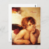 Ein Cherub, Detail der Sixtinischen Madonna - Raph Postkarte (Vorne/Hinten)