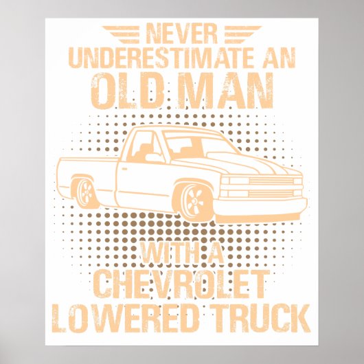 Ein Chevrolet-Lastwagen mit abgesenktem Oldtimer a Poster (Vorne)