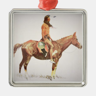 Ein Cheyenne Brave, 1901 (Farbelitho) Ornament Aus Metall