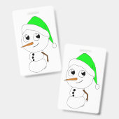 ein Chibi-Schneemann Ausweis (Vorder- & Rückseite)