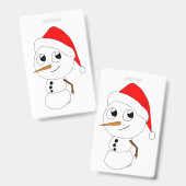 ein Chibi-Schneemann Ausweis (Vorder- & Rückseite)