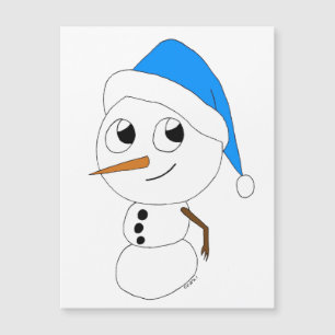 ein Chibi-Schneemann Magnetkarte