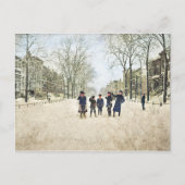 EIN CHICAGO WINTER LINCOLN PARK 1897 KINDERFARBE POSTKARTE (Vorderseite)