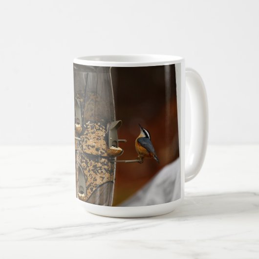 Ein Chickadee u. ein Kleiber Kaffeetasse (VorderseiteRechts)