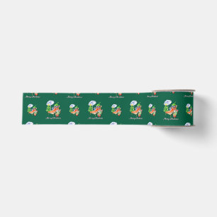 Ein Chili frohe Weihnachten unter Sonnenschirm und Ripsband