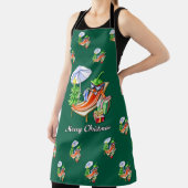 Ein Chili frohe Weihnachten unter Sonnenschirm und Schürze (InSitu)