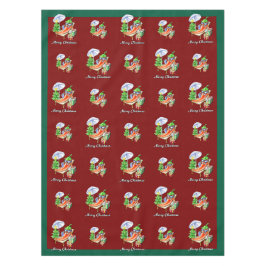 Ein Chili frohe Weihnachten unter Sonnenschirm und Tischdecke