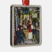 Ein Chinatown SceneHanford, CA Silbernes Ornament (Rechts)