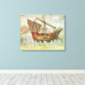 Ein chinesischer Junk Leinwanddruck (Insitu (Holzboden))