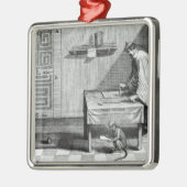 Ein chinesischer Schreiber Silbernes Ornament (Links)