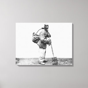 Ein chinesischer Tagelöhner, c.1870 (b/w Foto) Leinwanddruck