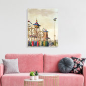 Ein chinesischer Zirkus, Illustration von 'Le Cost Leinwanddruck (Insitu (Wohnzimmer))