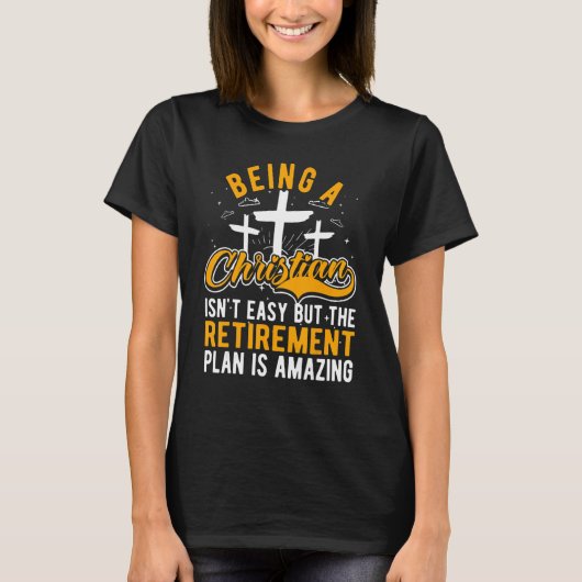 Ein Christliches ist nicht leicht, Jesus Christus T-Shirt (Vorderseite)