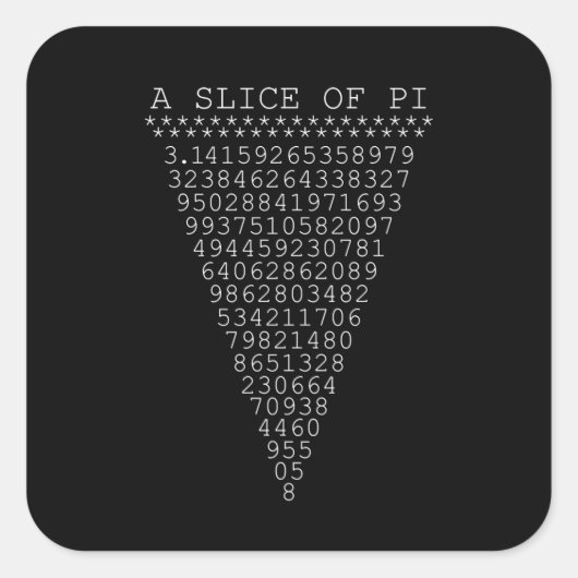 Ein cleverer Pi-Slice Quadratischer Aufkleber (Vorderseite)