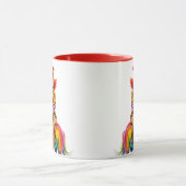 Ein Clown auf seinem Pferd. Tasse (Zentrum)