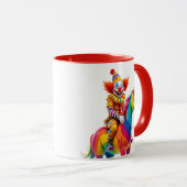 Ein Clown auf seinem Pferd. Tasse (VorderseiteRechts)