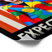 Ein Clown erwartet einen Circus Anti-Kamala-Harris Poster (Ecke)