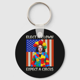 Ein Clown erwartet einen Circus Anti-Kamala-Harris Schlüsselanhänger