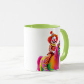 Ein Clown in Erbsenanzug und eine passende Hose. Tasse (VorderseiteRechts)
