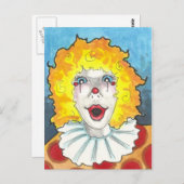 Ein Clownzirkus-Fantasiekunst-Postkartendruck Postkarte (Vorne/Hinten)
