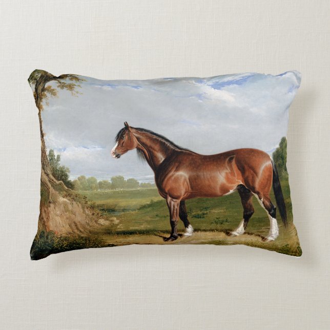 Ein Clydesdale-Hengst Dekokissen (Vorderseite)