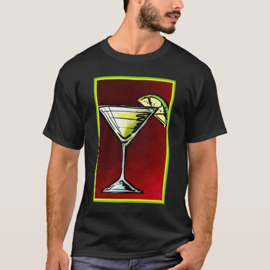 Ein Cocktail-Drink in einem Martini-Glas mit Limon T-Shirt (Vorderseite)