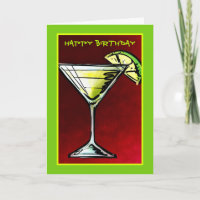 Ein Cocktail Glass Sketch Happy Birthday