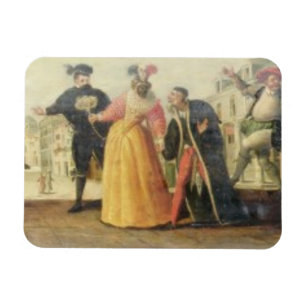 Ein Comedia Dell'Arte Troupe vor einer Renaissance Magnet