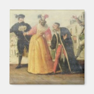 Ein Comedia Dell'Arte Troupe vor einer Renaissance Magnet