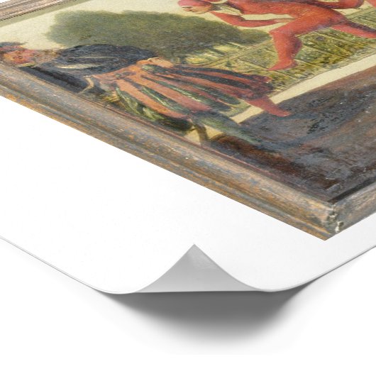 Ein Comedia Dell'Arte Troupe vor einer Renaissance Poster (Ecke)