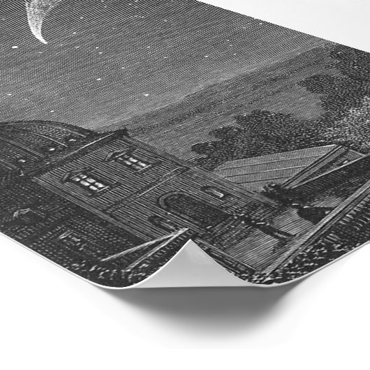 Ein Comet von Jules Verne Poster (Ecke)