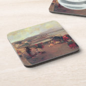 Ein Connemara Dorf - die Weise zum Hafen, 1898 Getränkeuntersetzer (Linke Seite)