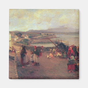 Ein Connemara Dorf - die Weise zum Hafen, 1898 Magnet