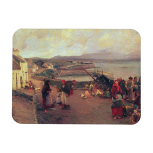 Ein Connemara Dorf - die Weise zum Hafen, 1898 Magnet