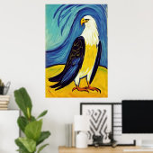 Ein cooler Adler | AI Art Poster (Heimbüro)
