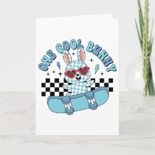 Ein cooler Bunny Osterhase Skateboard Jungen Mädch Karte