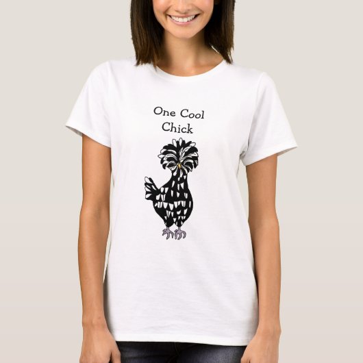 Ein Cooler Chick Funny Polish Hen Chicken Spaß T-Shirt (Vorderseite)