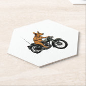 Ein Cooler Hund fährt ein Motorrad Untersetzer (angewinkelt)