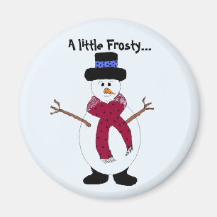 Ein cooler kleiner Schneemann Magnet