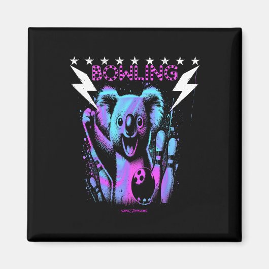 Ein Cooler Koala-Bären-Bowling mit Blitzschlag Magnet (Vorne)