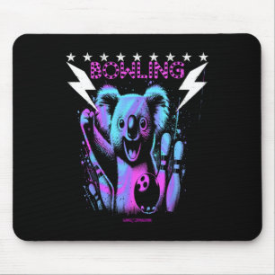 Ein Cooler Koala-Bären-Bowling mit Blitzschlag Mousepad
