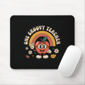 Ein cooler Lehrer Retro Apple Zurück zur Schule Mousepad (Mit Mouse)