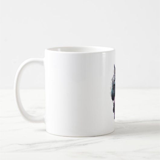 Ein cooler Musikhund Kaffeetasse (Links)
