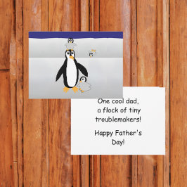 Ein cooler Pinguin-Vater Karte