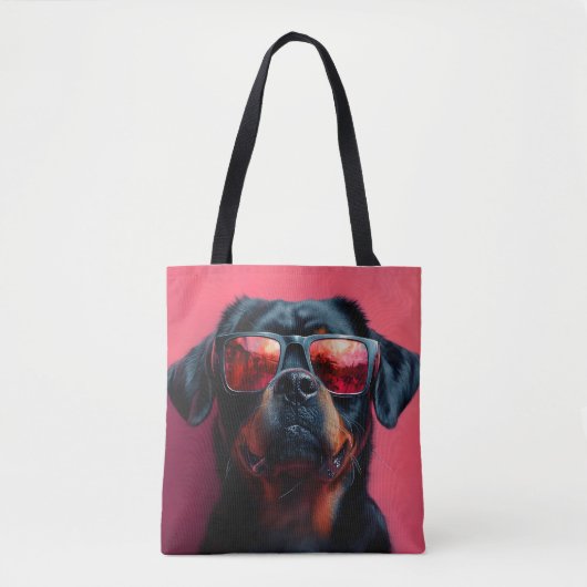 Ein cooler Rottweiler mit Sonnenbrille Tasche (Vorderseite)