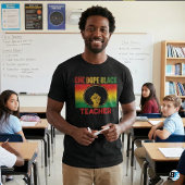 Ein cooler schwarzer Lehrer Afro Faust Schwarze Ge T-Shirt