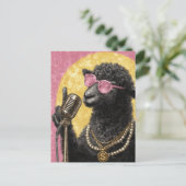 Ein Cooler schwarzer Sänger Postkarte (Stehend Vorderseite)