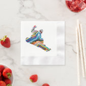 Ein Cooler Snowboarder in einem psychedelischen Ze Serviette (Beispiel)