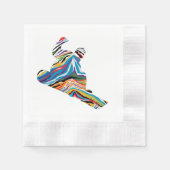 Ein Cooler Snowboarder in einem psychedelischen Ze Serviette (Vorderseite)