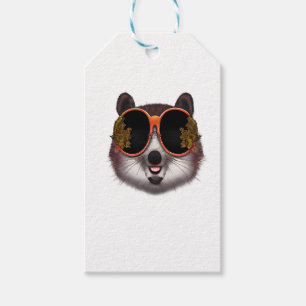 Ein Cooler Tanuki mit Verzierter Sonnenbrille Geschenkanhänger
